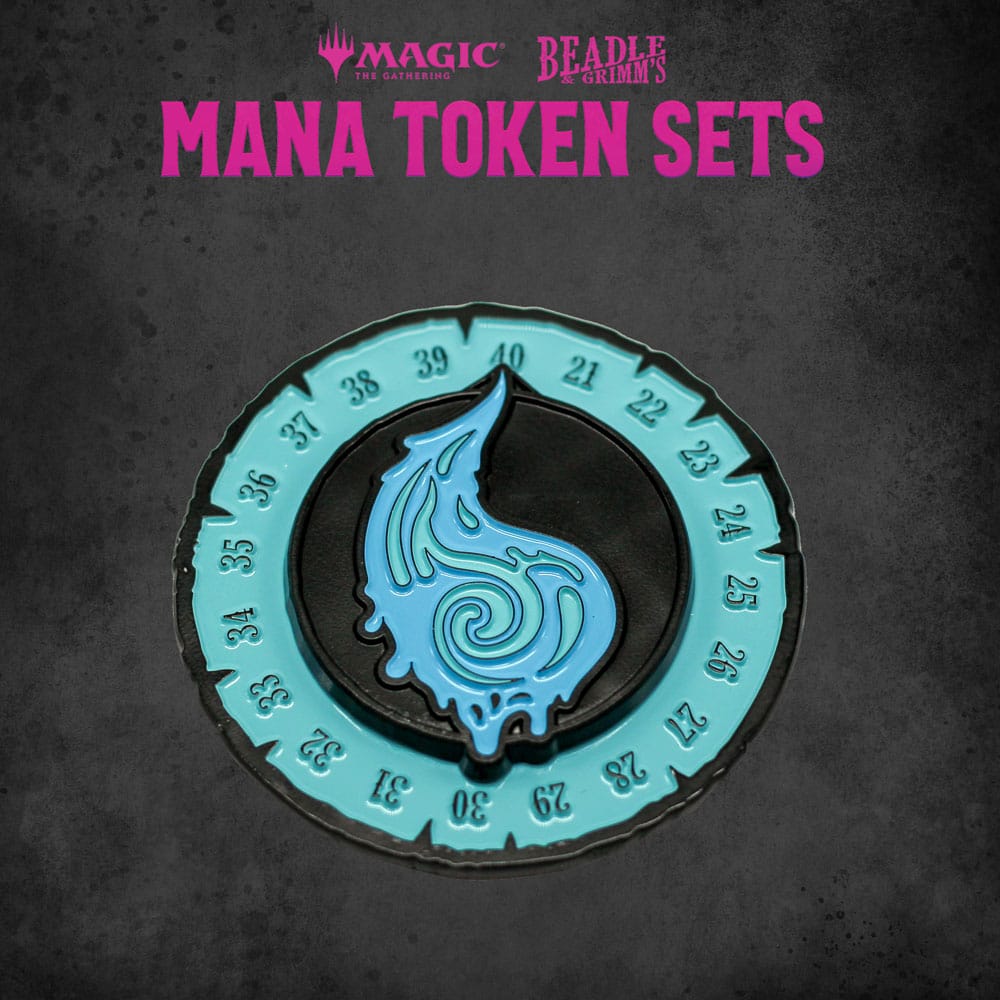 Magic The Gathering Dice And Token Pack Blue Mana