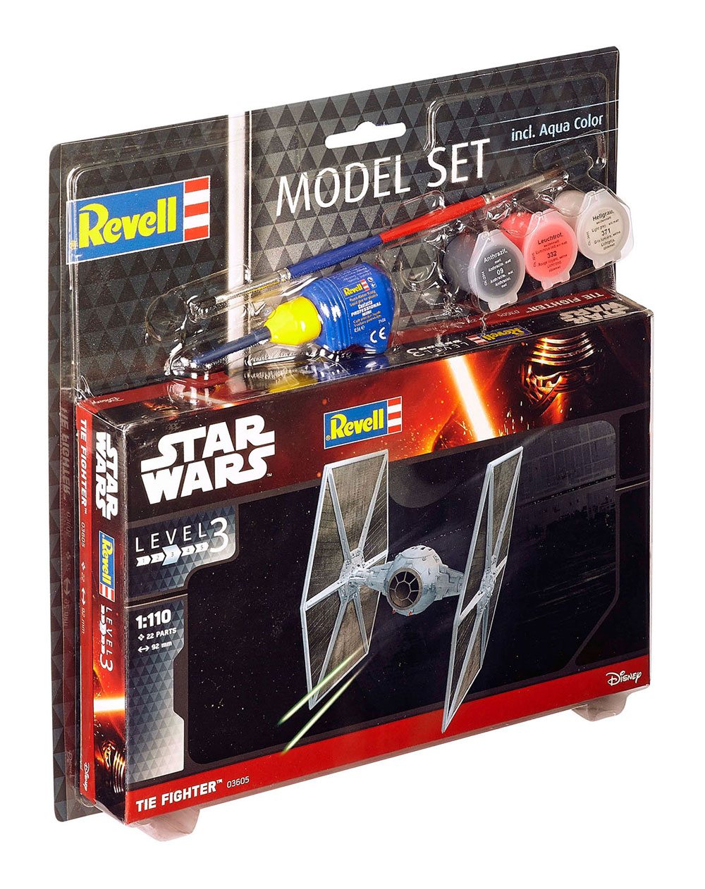 Star Wars Maqueta 1/110 Model Set TIE Fighter 9 cm
