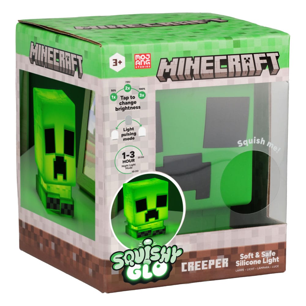 Minecraft Lámpara Squishy Glo Creeper 15 cm