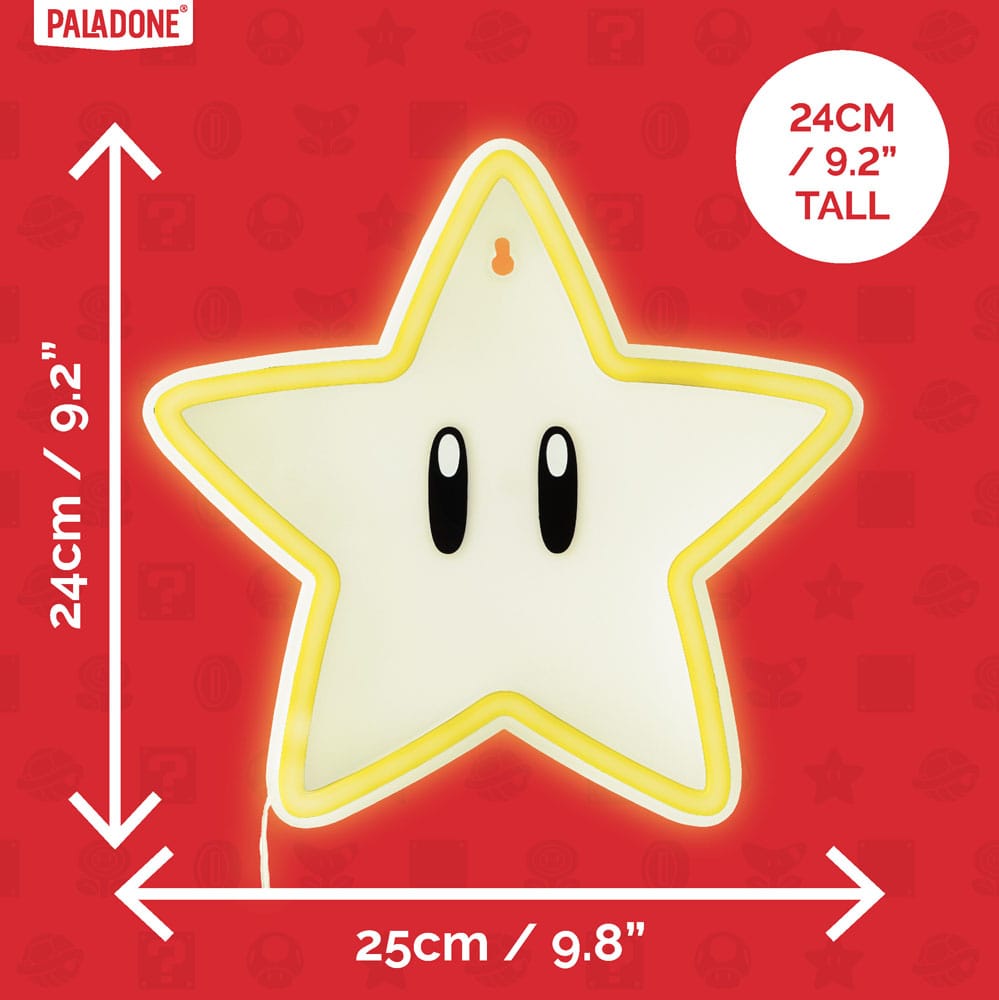 Luz Neon Pared Paladone Super Mario Bros Super Estrella