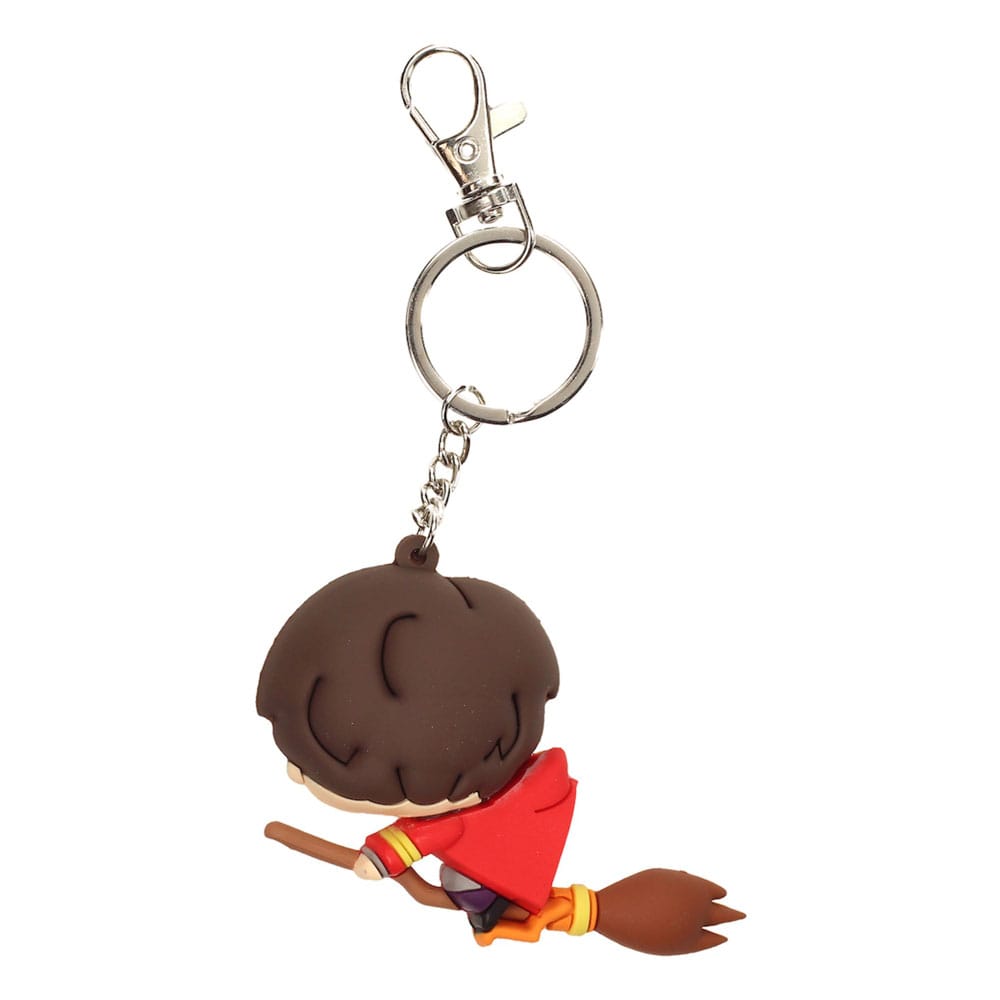 Harry Potter Llavero Caucho Harry Potter & Broomstick 7 cm