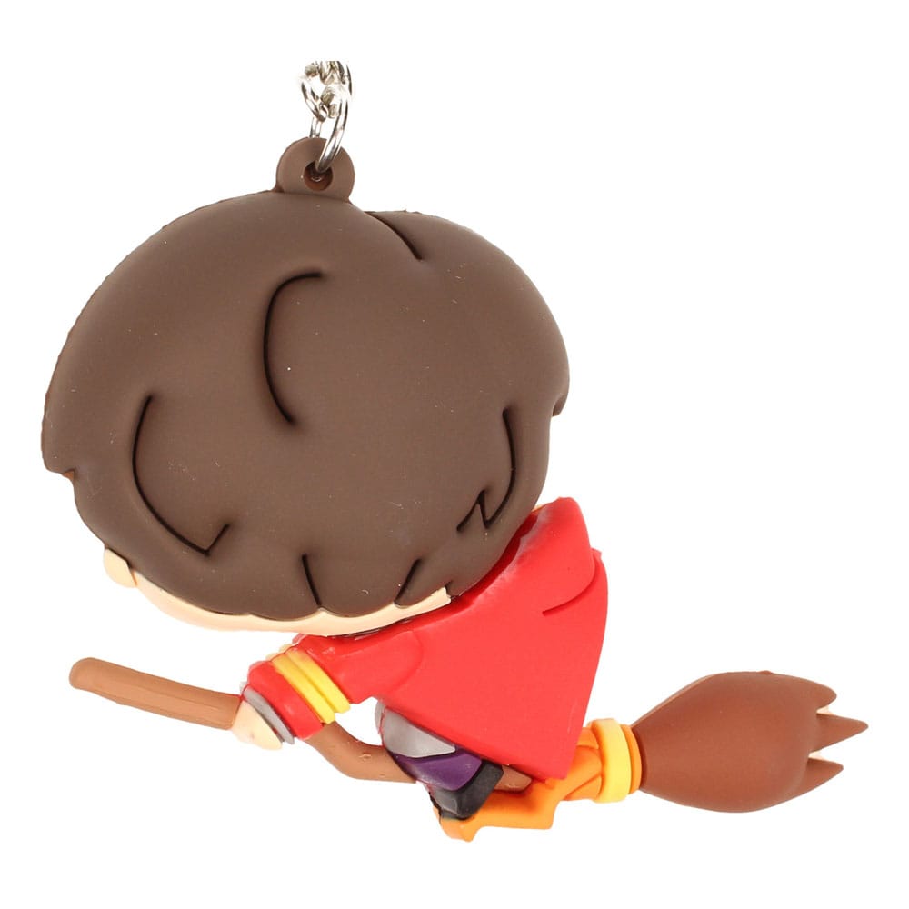 Harry Potter Llavero Caucho Harry Potter & Broomstick 7 cm