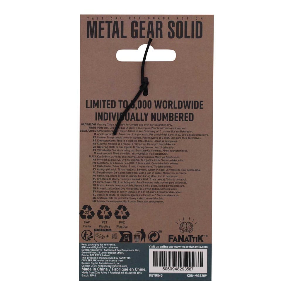 Metal Gear Solid 2 Llavero Limited Edition