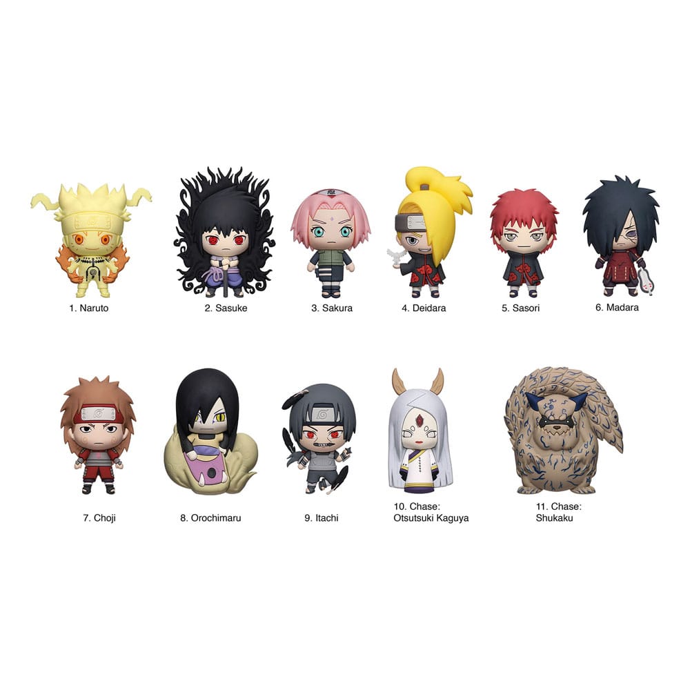 Naruto Colgantes PVC 3D Series 6 Expositor (24) Frikytopia