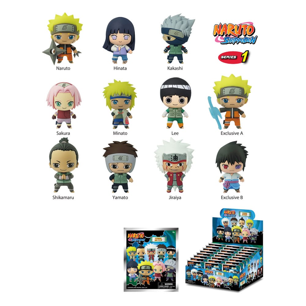 Naruto Shippuden Colgantes PVC 3D Series 01 Expositor (24) Frikytopia