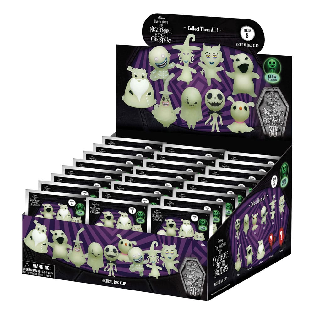 Pesadilla antes de Navidad Colgantes PVC 3D Expositor Glow in the Dark Serie 8 (24)