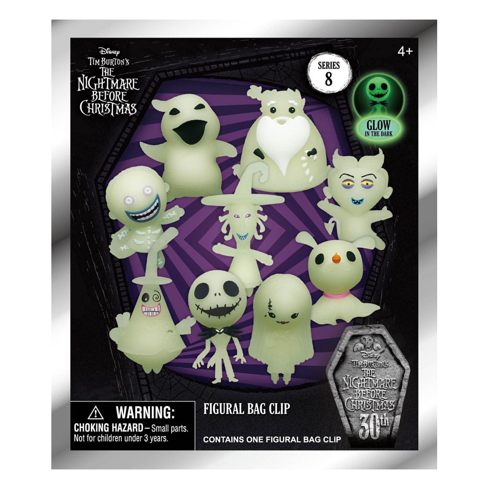 Pesadilla antes de Navidad Colgantes PVC 3D Expositor Glow in the Dark Serie 8 (24)