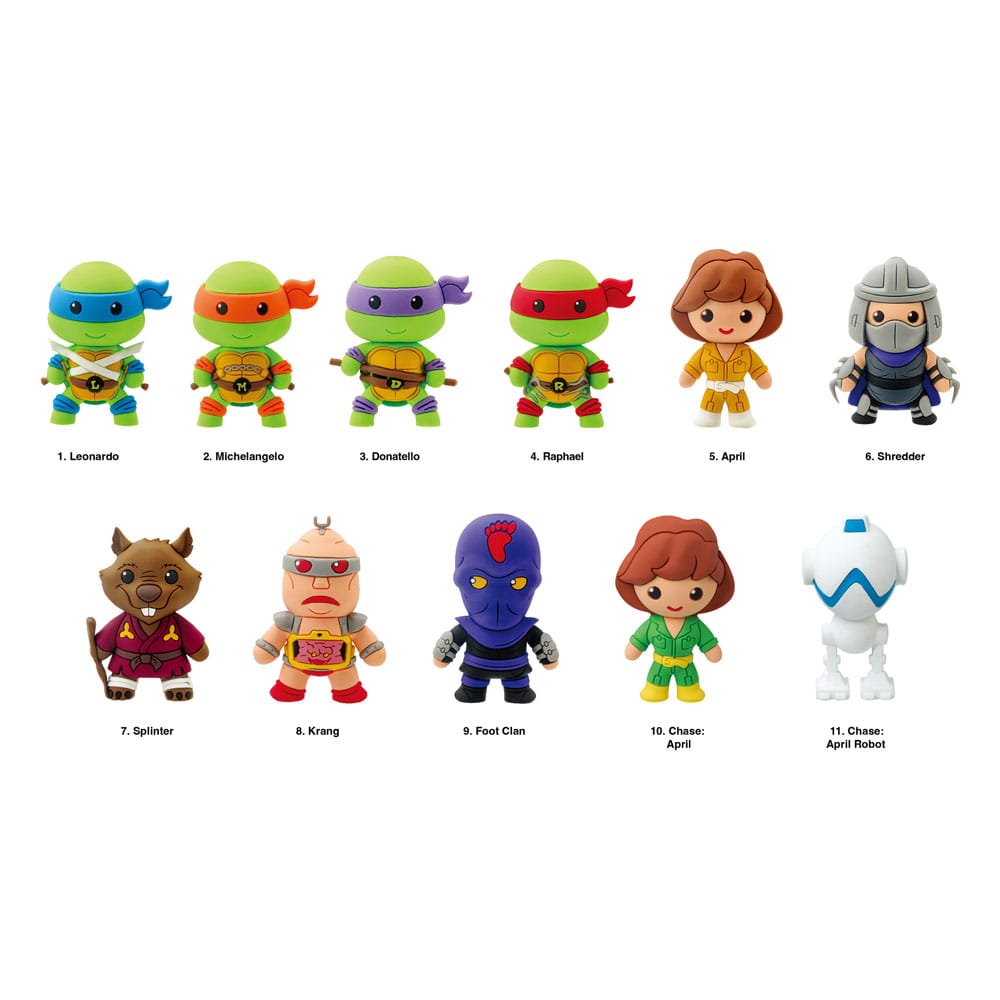 Tortugas Ninja Colgantes PVC 3D Series 1 Expositor (24) Frikytopia