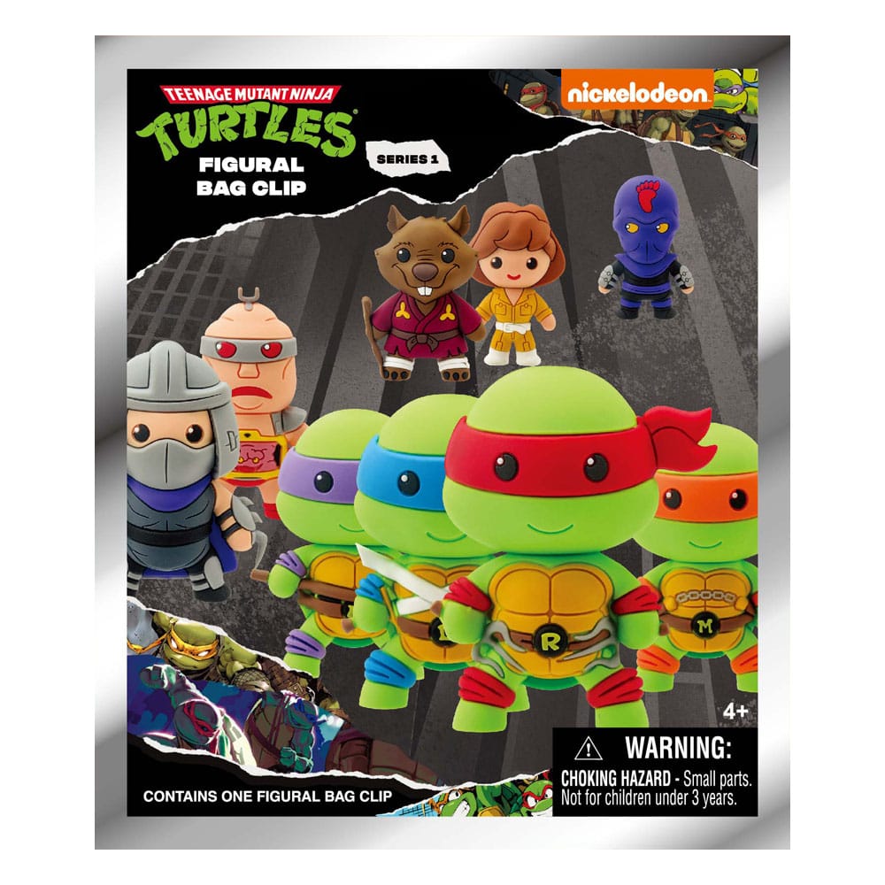 Tortugas Ninja Colgantes PVC 3D Series 1 Expositor (24)