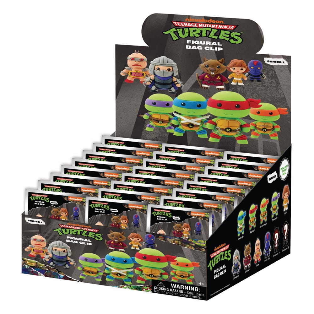 Tortugas Ninja Colgantes PVC 3D Series 1 Expositor (24)