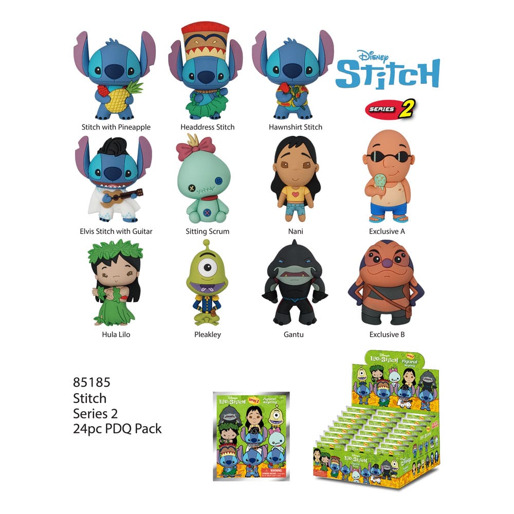 Lilo & Stich Colgantes PVC 3D Stich Series 2 Expositor (24) Frikytopia