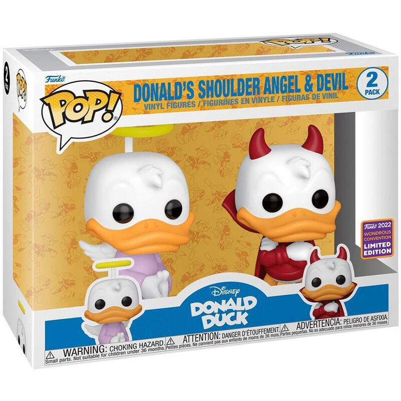 Blister 2 Figuras POP Disney Donald Duck - Donald Angel & Devil Excl Frikytopia