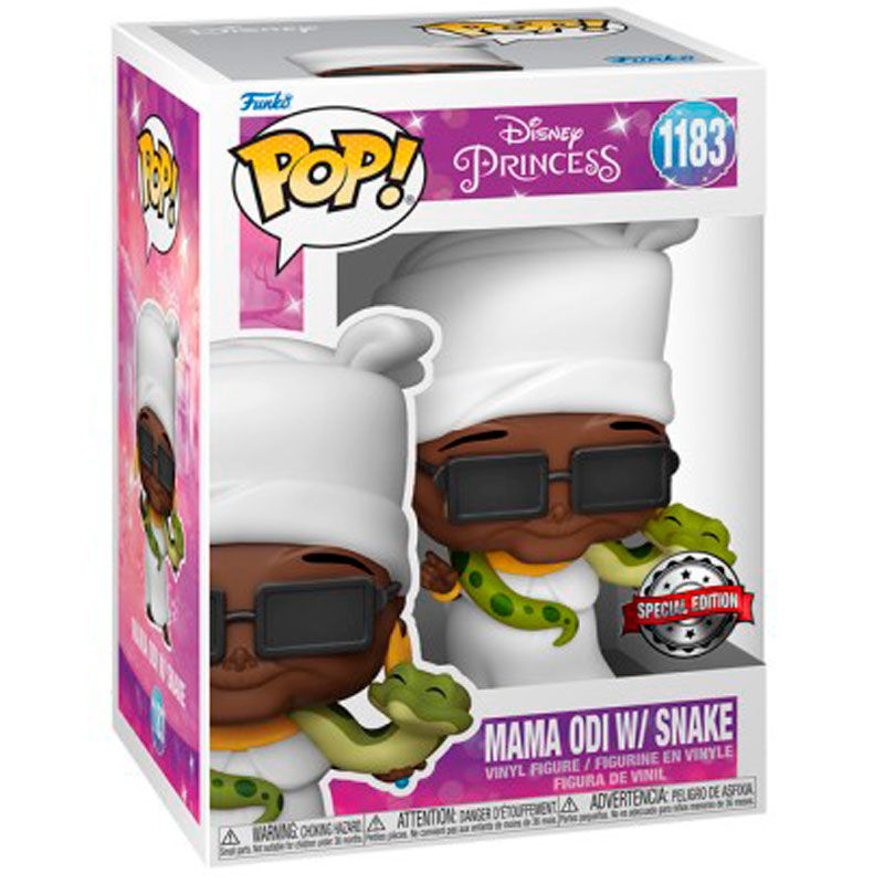Figura POP Disney Tiana y el Sapo Mama Odi Snake Exclusive Frikytopia