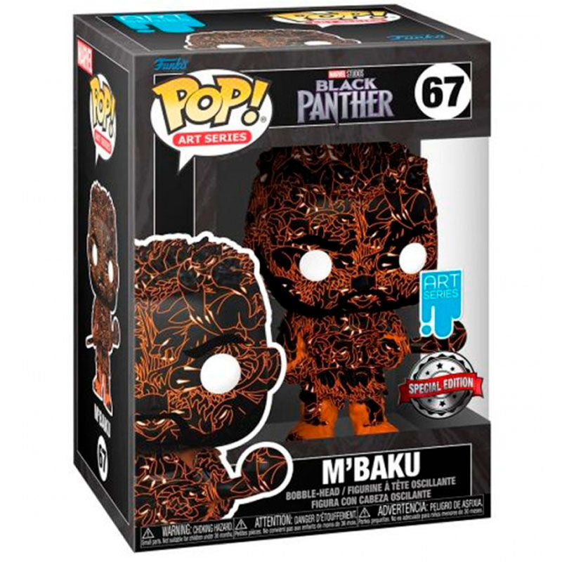 Figura POP Marvel Black Panther M Baku Artist + Case Exclusive Frikytopia