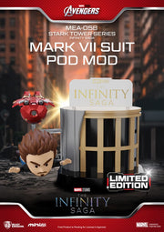 Marvel Figura Mini Egg Attack The Infinity Saga Stark Tower Series Tony Stark & Mark VII Suit Pod Mod 12 cm