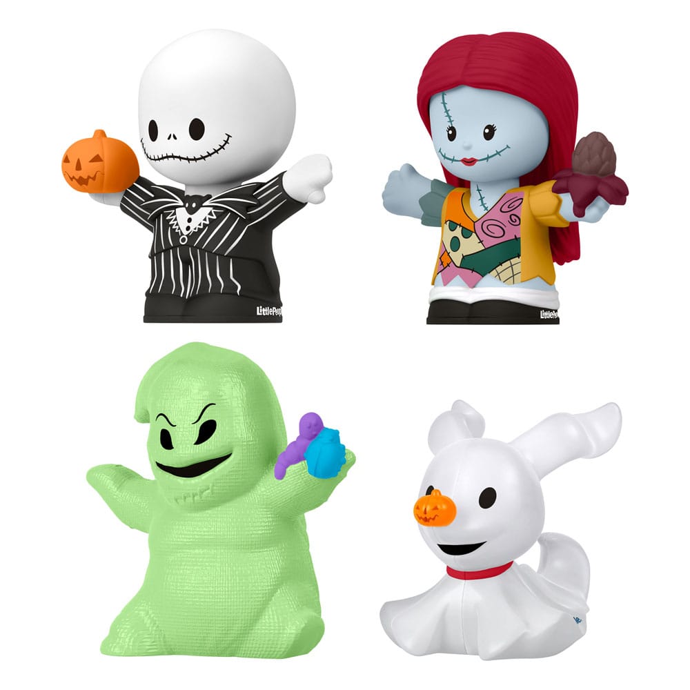Pesadilla Antes de Navidad Pack de 4 Minifiguras Fisher-Price Little People Collector 7 cm