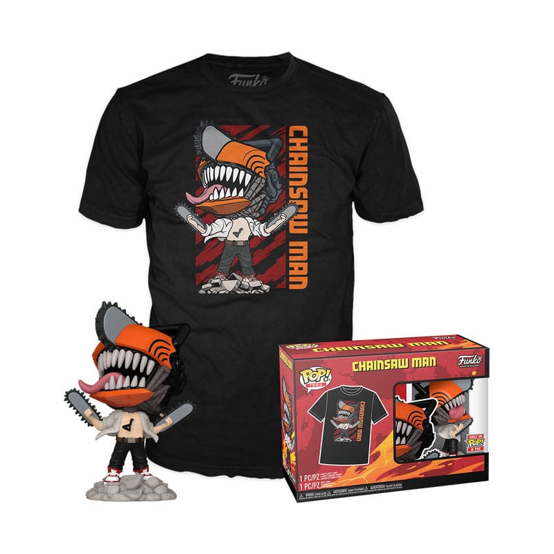Funko Pop! Chainsaw Man & Tee Set de Mini y Camiseta Chainsaw Man Leaping talla S — CHAINSAW MAN