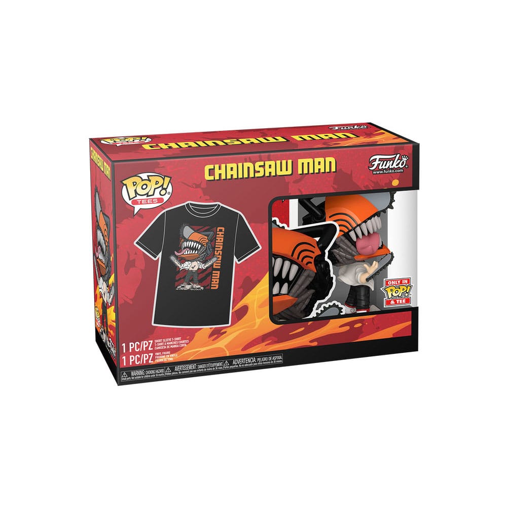 Funko Pop! Chainsaw Man & Tee Set de Mini y Camiseta Chainsaw Man Leaping talla S — CHAINSAW MAN
