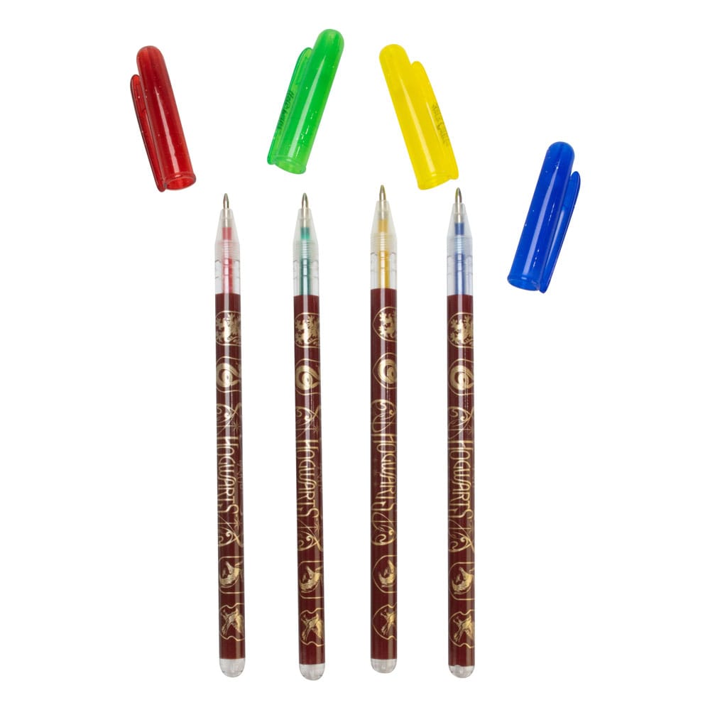 Harry Potter Pack de 4 Bolígrafos de Gel Colourful Crest