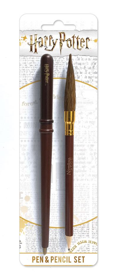 Harry Potter Juego de 2 Piezas para Escribir Wand & Broom