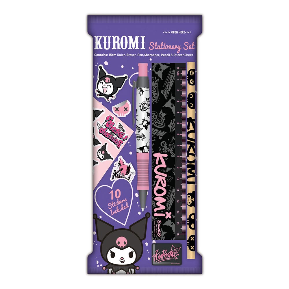 Sanrio Pack de 6 Set de Escritura Kuromi