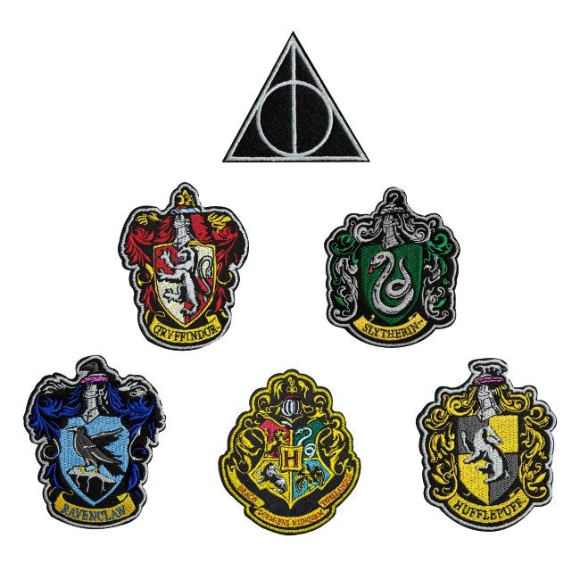 Harry Potter Pack de 6 Parches Escudos de las Casas Frikytopia