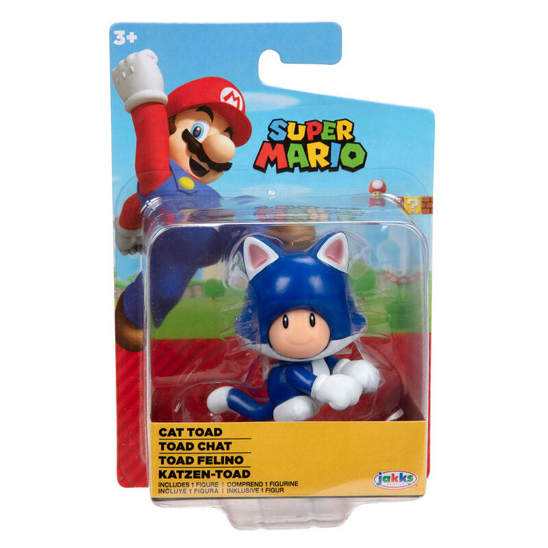 Figura Toad Felino Super Mario Nintendo 6,5cm Frikytopia