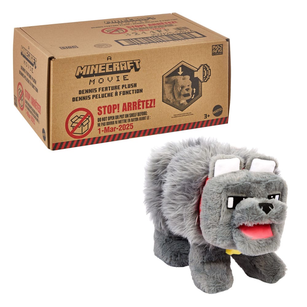 Una Película de Minecraft Peluche Sonore Dennis el Lobo 20 cm