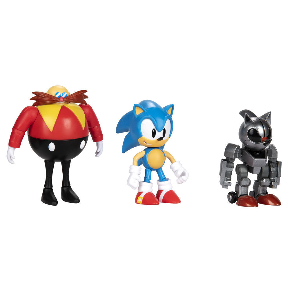 Blister 3 Figuras 30th Anniversary Sonic The Hedgehog 10cm