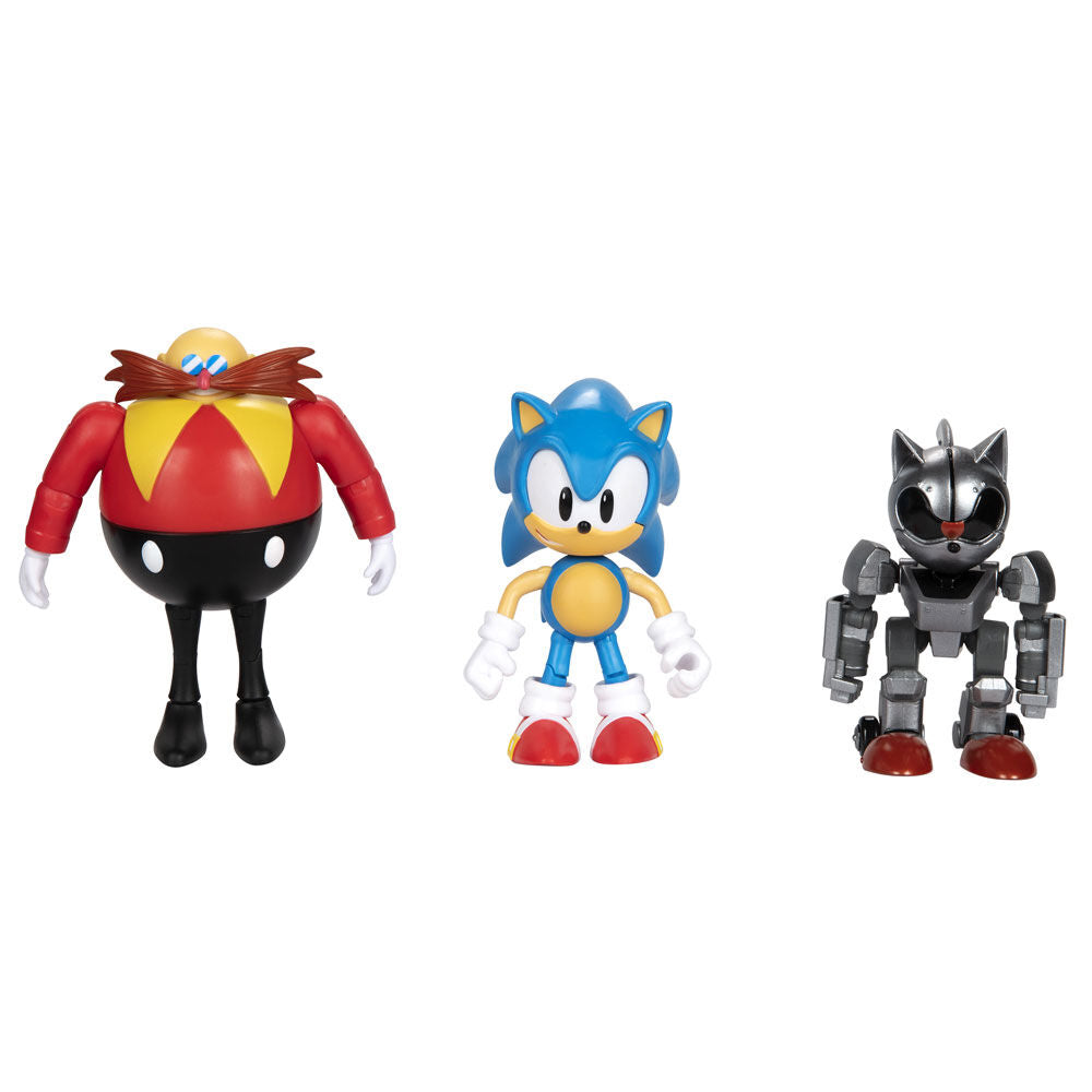 Blister 3 Figuras 30th Anniversary Sonic The Hedgehog 10cm
