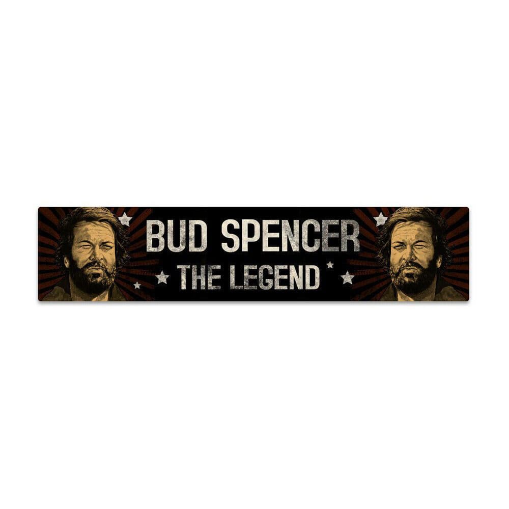 Bud Spencer Placa de Chapa con Imán The Legend 16 x 3,5 cm
