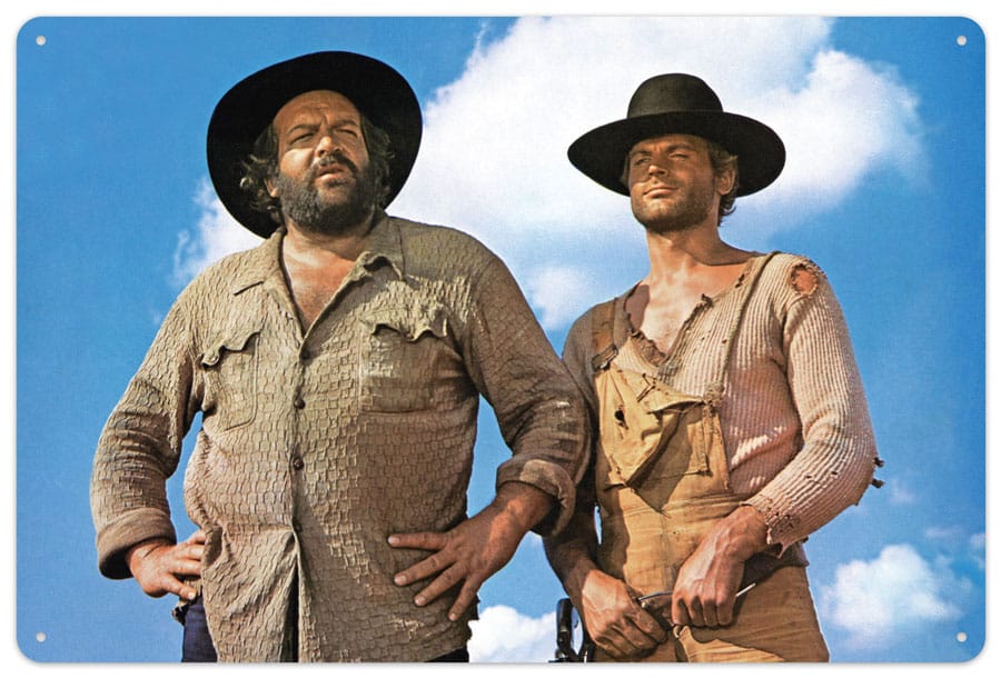 Bud Spencer & Terence Hill Placa de Chapa Blue Sky 20 x 30 cm