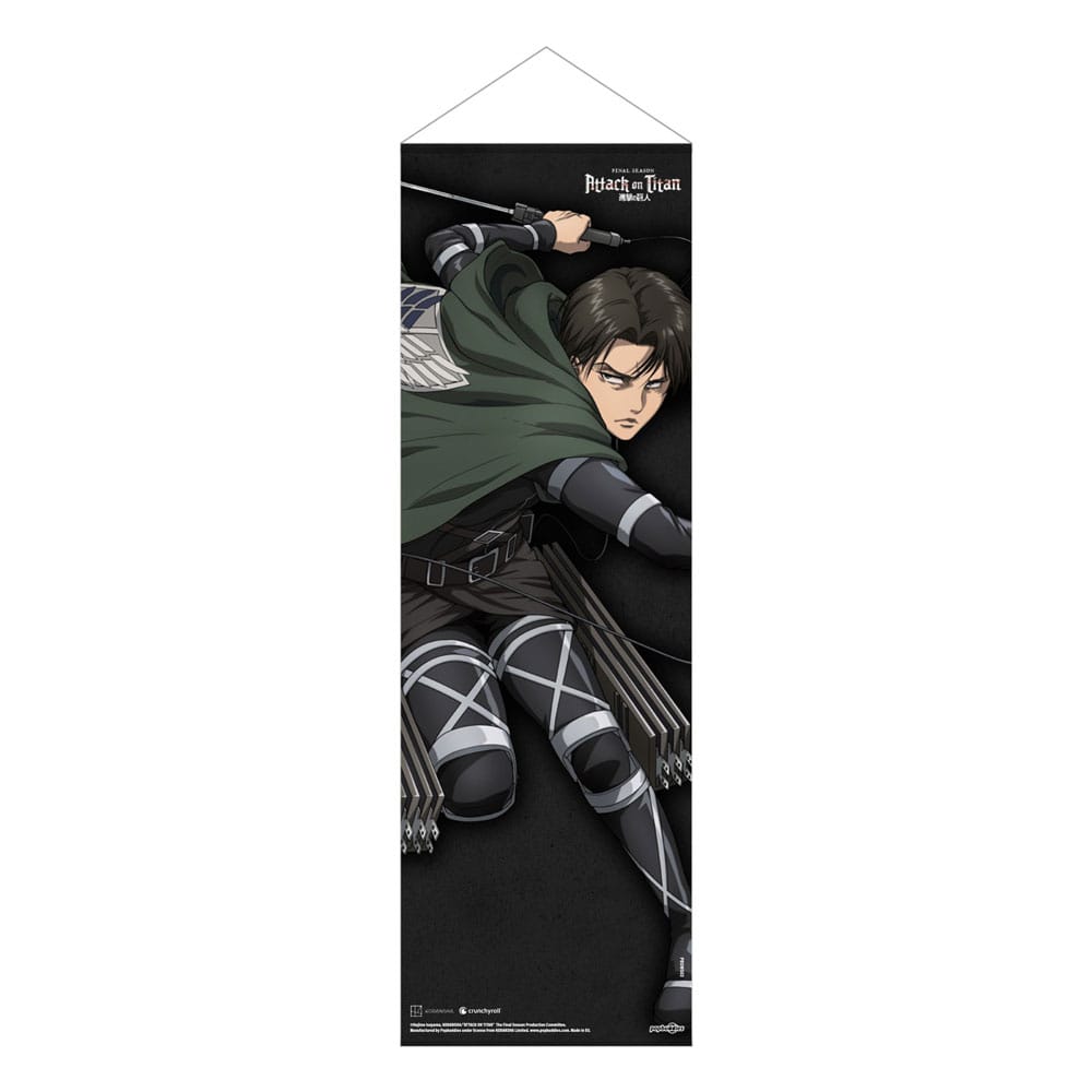 Attack on Titan Póster Tela Slim Levi 30 x 90 cm Frikytopia