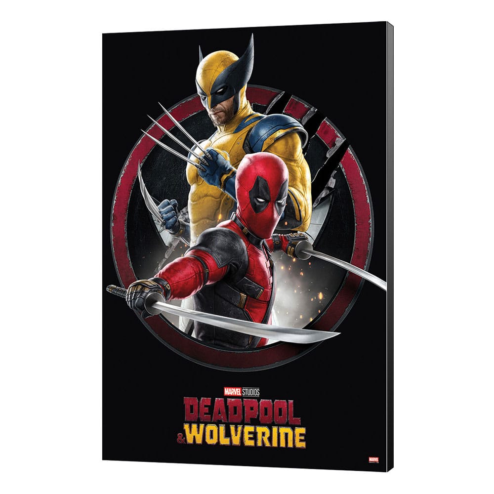 Marvel Póster de Madera Deadpool & Wolverine 01 Action 35 x 50 cm