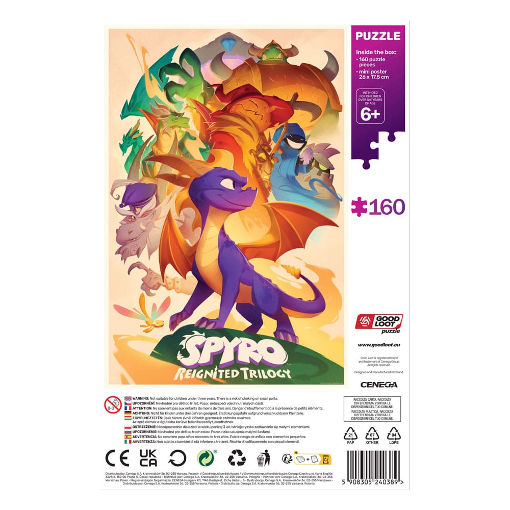 Spyro Reignited Trilogy Puzzle Kids Heroes (160 Piezas)