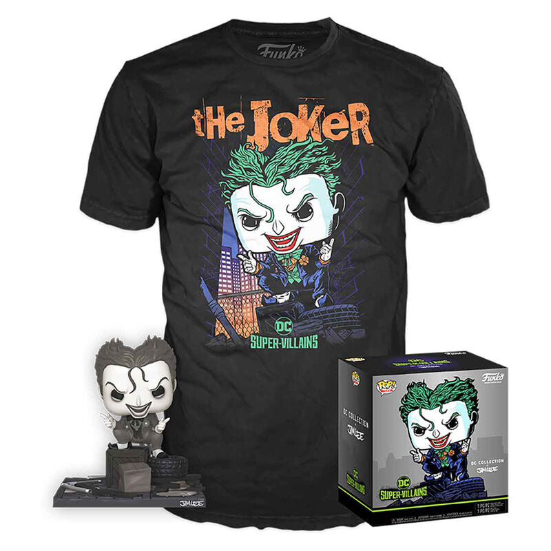 Set Figura POP Tee DC Comics Jim Lee Joker Talla S Frikytopia