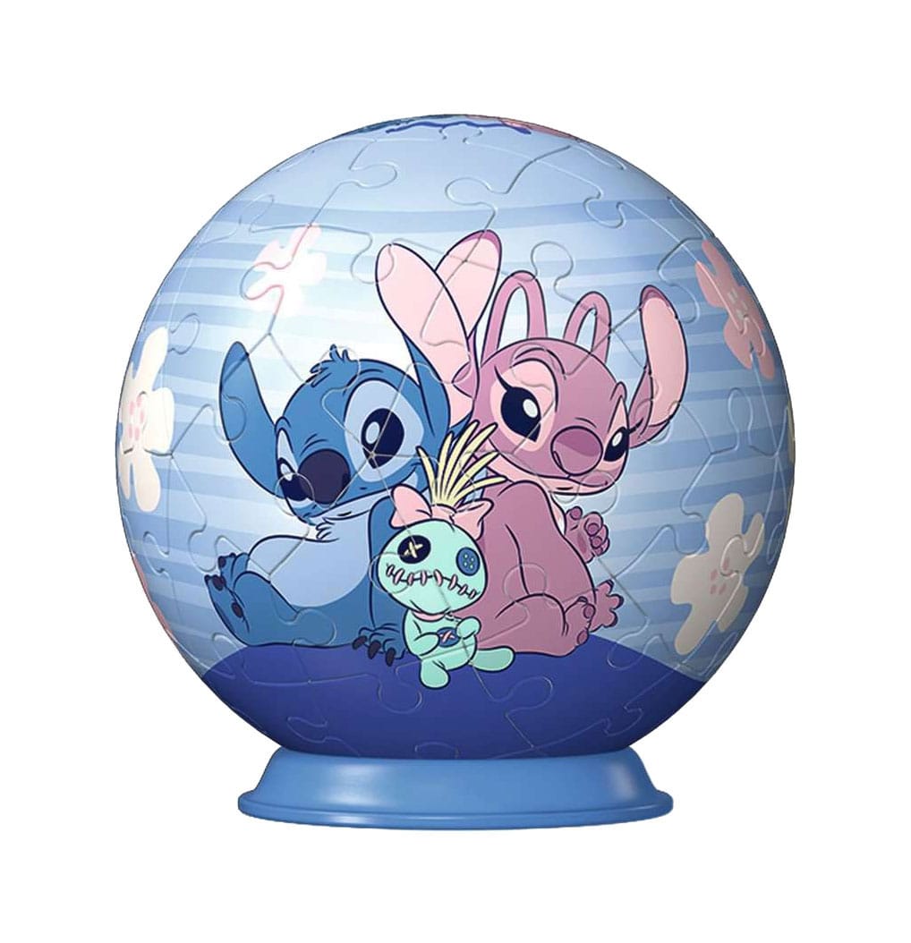 Disney Stitch Puzzle 3D Puzzle-Ball Stitch & Angel (55 Piezas)