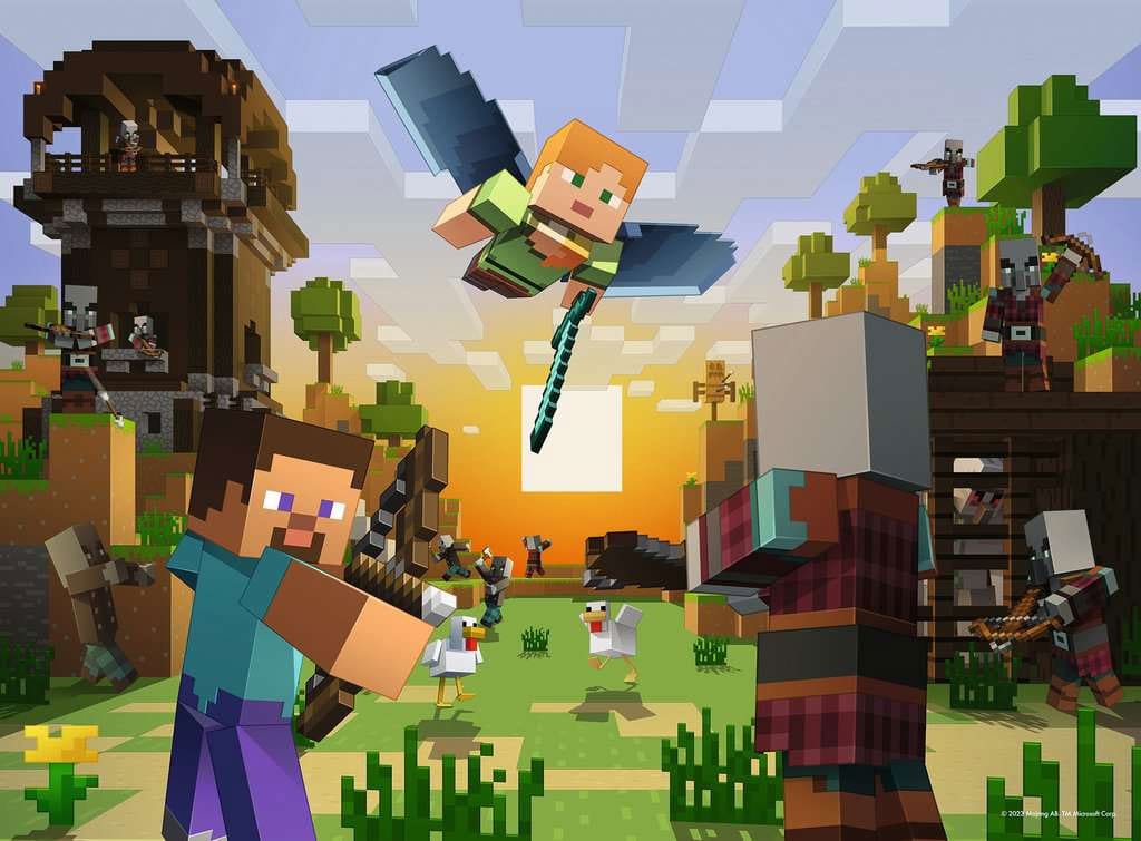 Minecraft Puzzle para Niños XXL Building An Adventure (150 Piezas)
