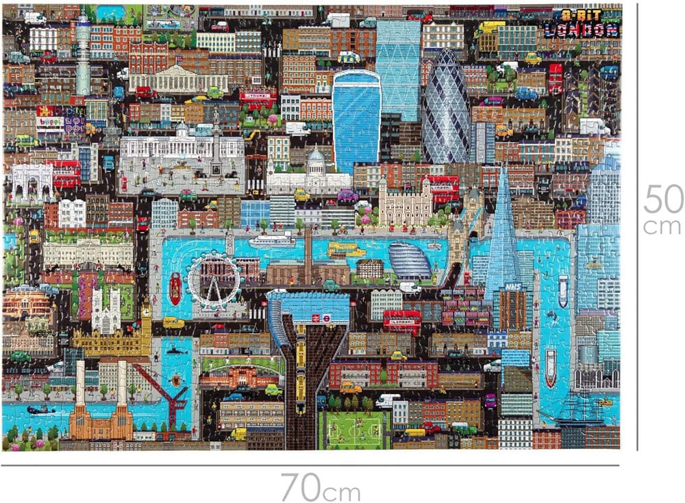 8-Bit Pixel Puzzle London Level 3 1000 Piezas