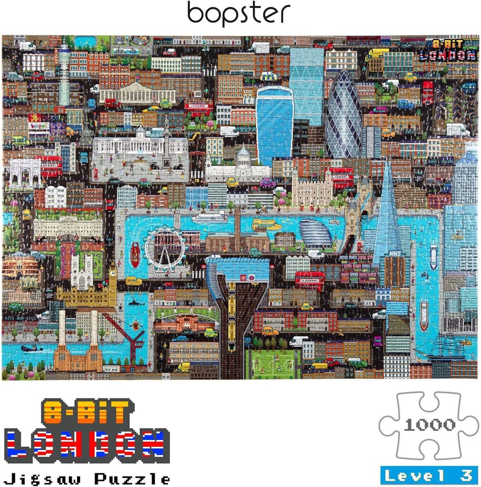 8-Bit Pixel Puzzle London Level 3 1000 Piezas