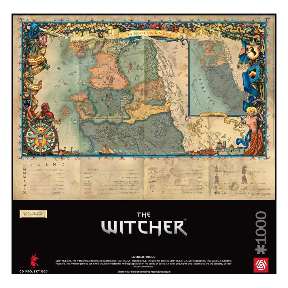 The Witcher 3 Puzzle Gaming The Northern Kingdoms (1000 Piezas)