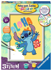 Disney Set de Pintar por Numeros Aloha Stitch 18 x 24 cm *Edición Alemana*