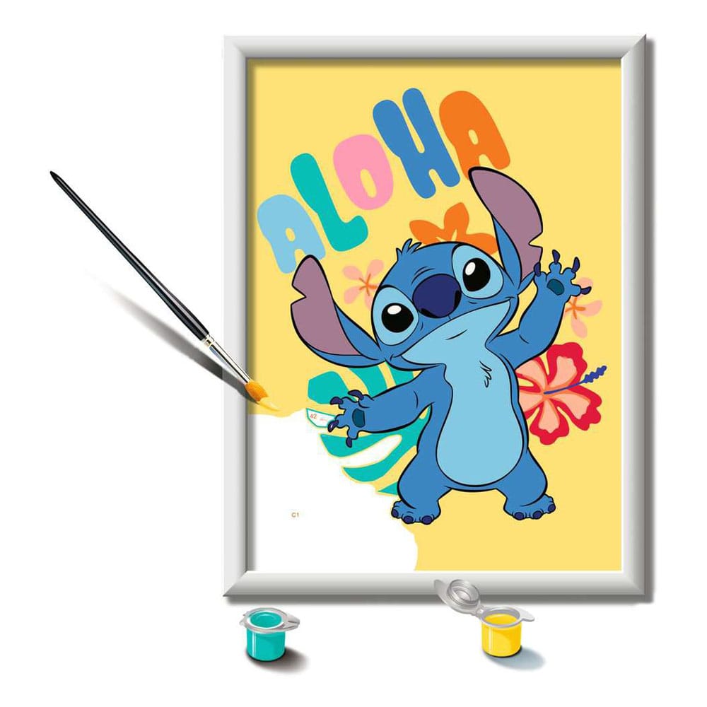 Disney Set de Pintar por Numeros Aloha Stitch 18 x 24 cm *Edición Alemana*