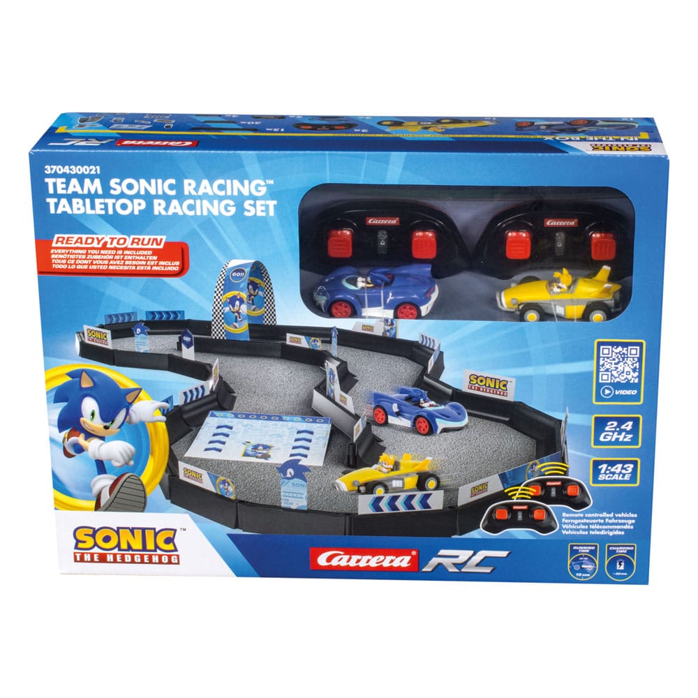 Sonic The Hedgehog Coche Teledirigido RC 1/43 2,4 GHz Tabletop Racing Set