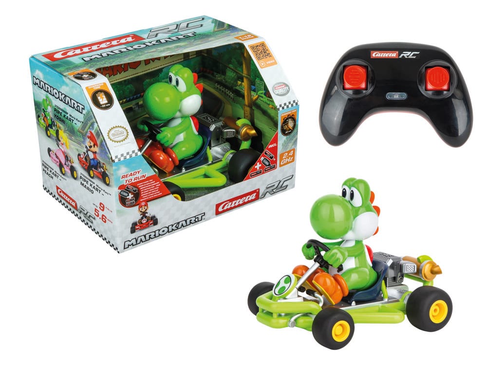 Super Mario Kart Coche Teledirigido RC 1/18 2,4 GHz Pipe Kart Yoshi