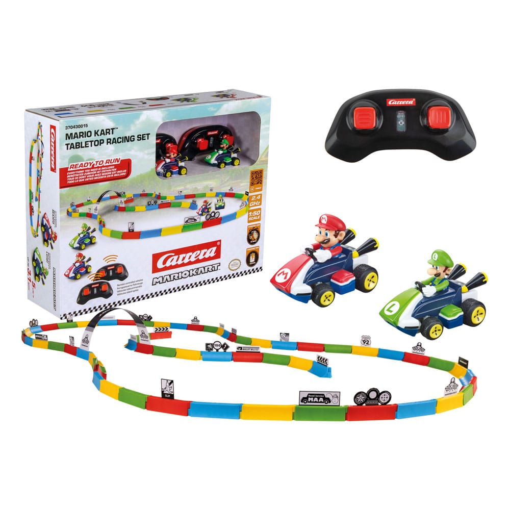 Super Mario Kart Coche Teledirigido RC 1/43 2,4 GHz Tabletop Racing Set Mario
