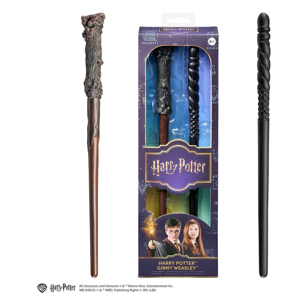 Harry Potter Paquete Doble de Varitas de Juego de Rol Harry Potter & Ginny Weasley 30 cm