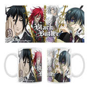 Black Butler Taza Cerámica Sebastian, Grell, Ash, Ciel