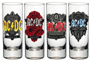 AC/DC Pack de 4 Vasos de Chupitos Black Ice