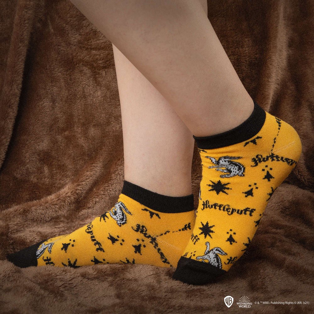Harry Potter Pack de 3 Pares de Calcetines Tobilleros Hufflepuff